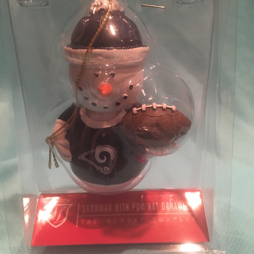 NFL team Christmas ornament St Louis Rams snowman